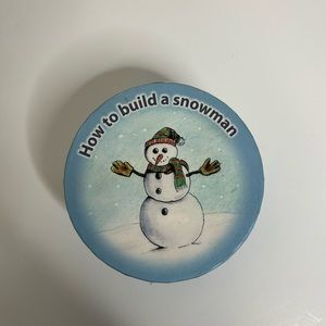 MWW 4” Mini Plate Set Winter Snowman Holiday
